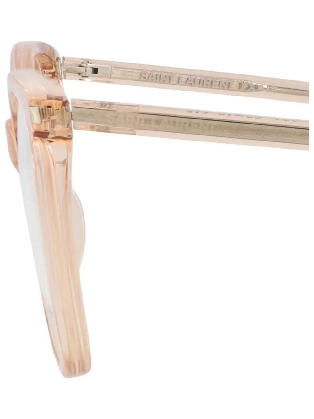 New Saint Laurent Women's Eyeglasses Cat Eye Acetate Frame Nude Nude Transparent
